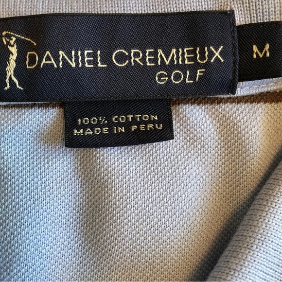 Daniel Cremieux Men's Blue Striped Short Sleeve Golf Polo Shirt Size M - Picture 6 of 7
